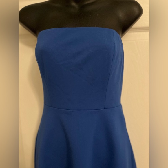 Socialite Blue Strapless High-Low Cocktail Dress - Picture 2 of 7